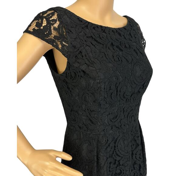 J. Crew Elsa Dress in Leavers Lace Black A6005 Size 4 - Picture 9 of 12